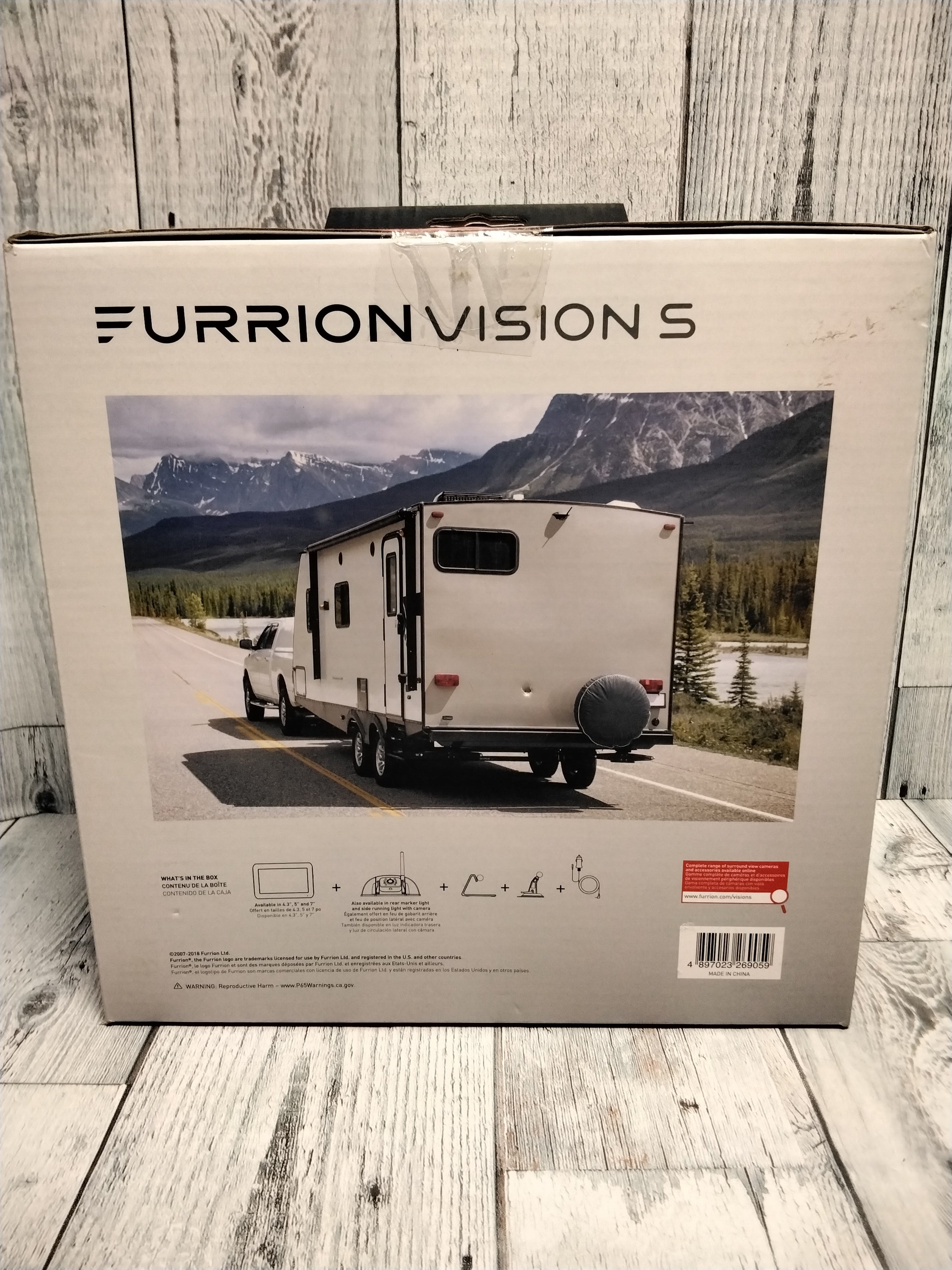 Furrion Vision S 7 Inch Wireless RV Backup System with 1 Rear Sharkfin Camera (7897697648878)